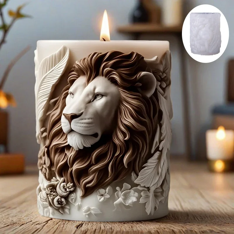 Candle Making Temperature - 3d lion relief candle mold -