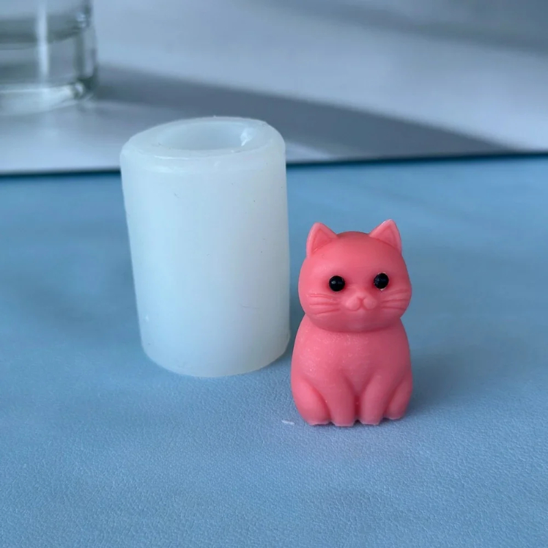 3D Fat Cat  Animal Silicone Ca - Candle Making Fat recension och pris