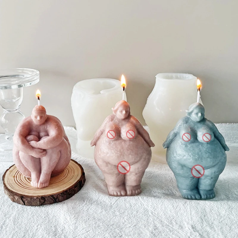 Abstract Human Body Candle Sil - Candle Making Fat recension och pris