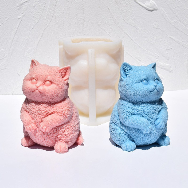 3D Fat Cat Silicone Candle Mol - Candle Making Fat recension och pris