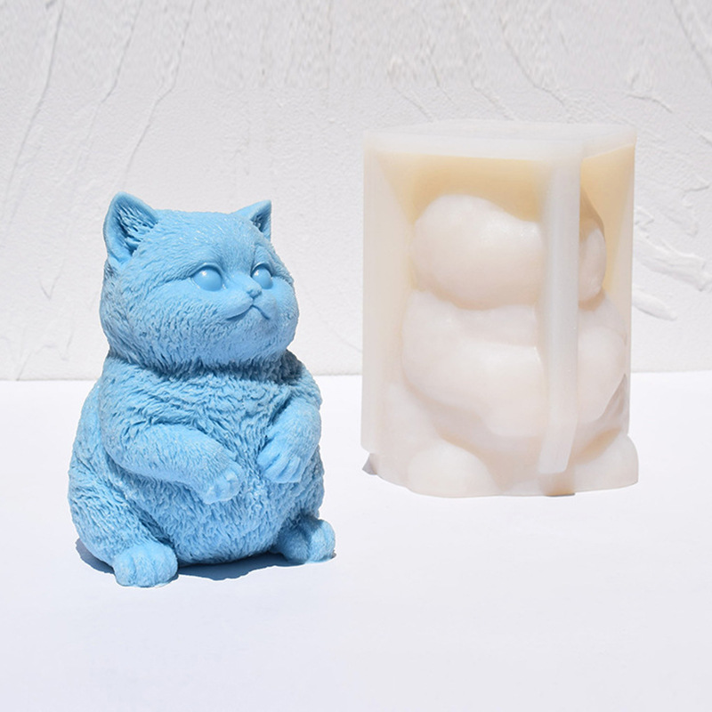 3D Fat Cat Silicone Candle Mol - Candle Making Fat recension och pris