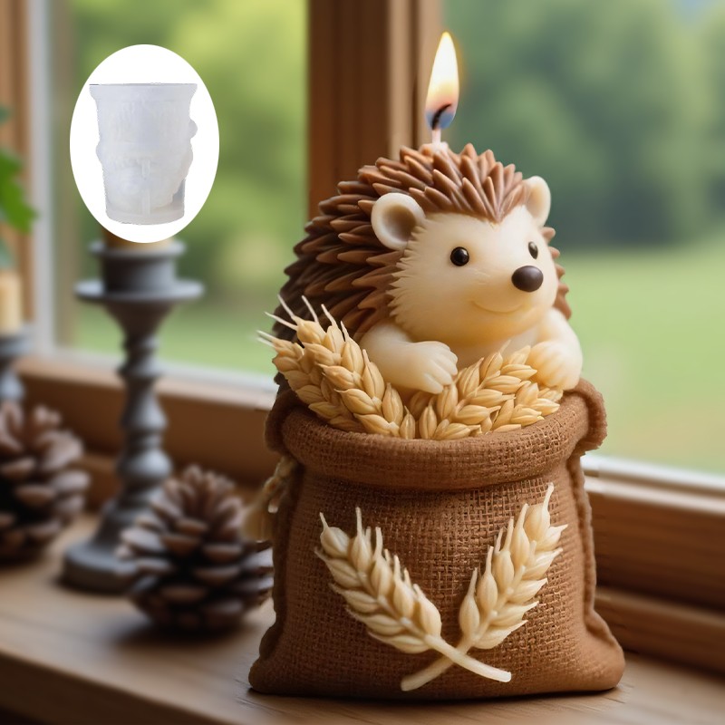 A Cute hedgehog-shaped Candle  - Candle Making Temperature recension och pris