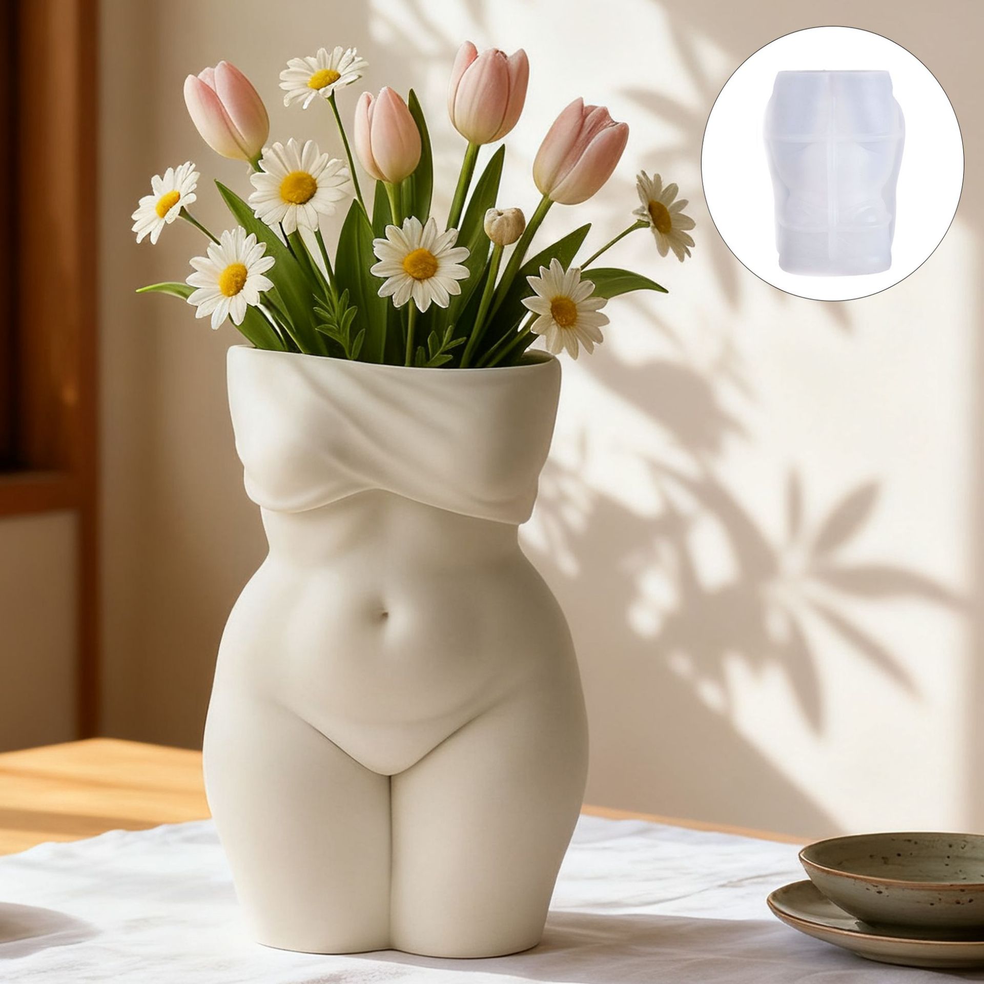 3D Chubby Female Torso Vase Si - Candle Making Fat recension och pris
