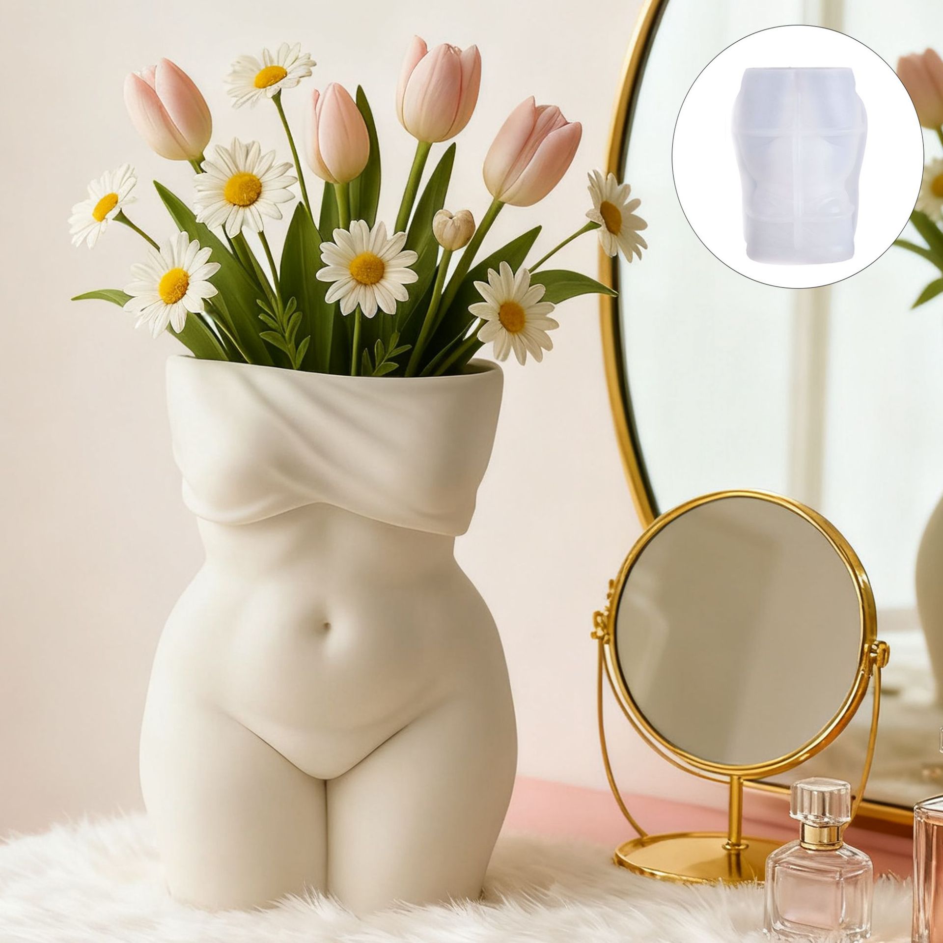 3D Chubby Female Torso Vase Si - Candle Making Fat recension och pris