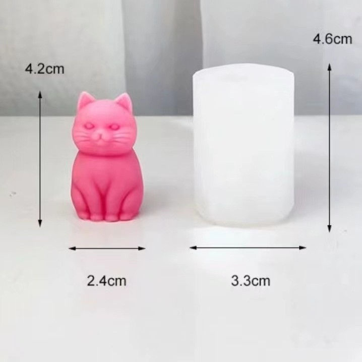 3D fat cat  Animal Silicone Ca - Candle Making Fat recension och pris