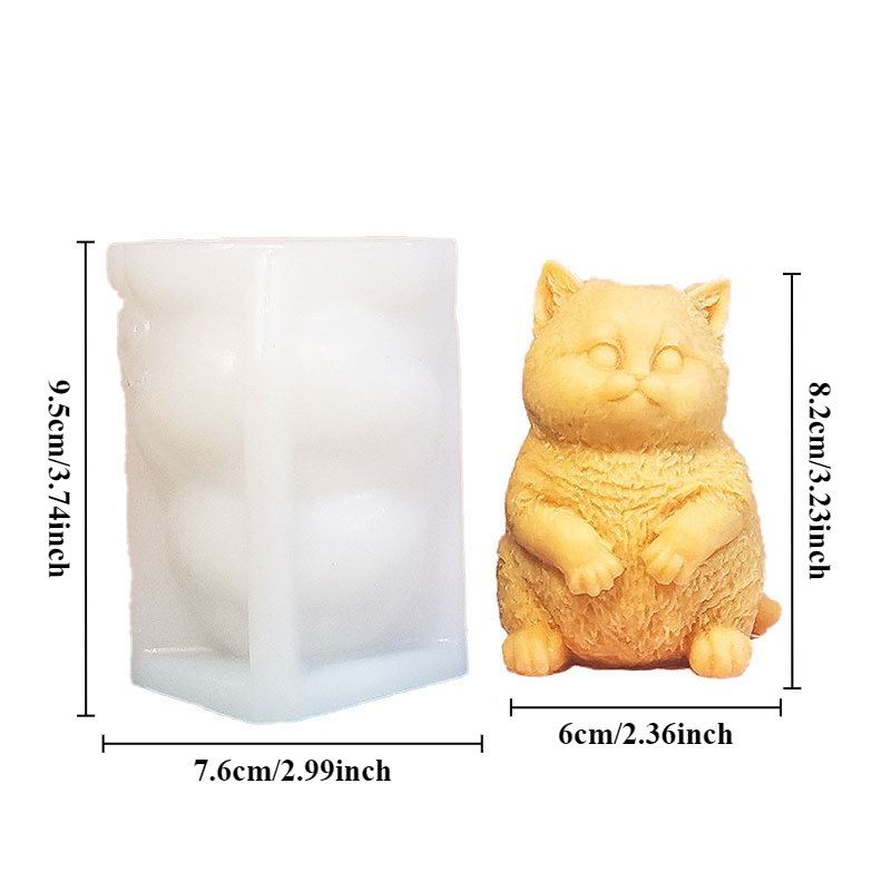 DIY Standing Fat Cat Silicone  - Candle Making Fat recension och pris