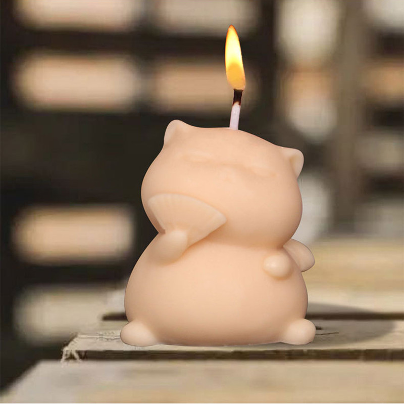 Cute Fat Cat Silicone Candle M - Candle Making Fat recension och pris