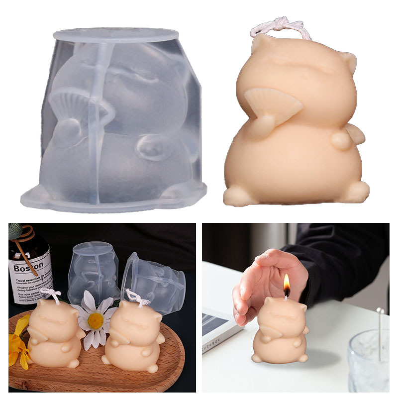 Cute Fat Cat Silicone Candle M - Candle Making Fat recension och pris