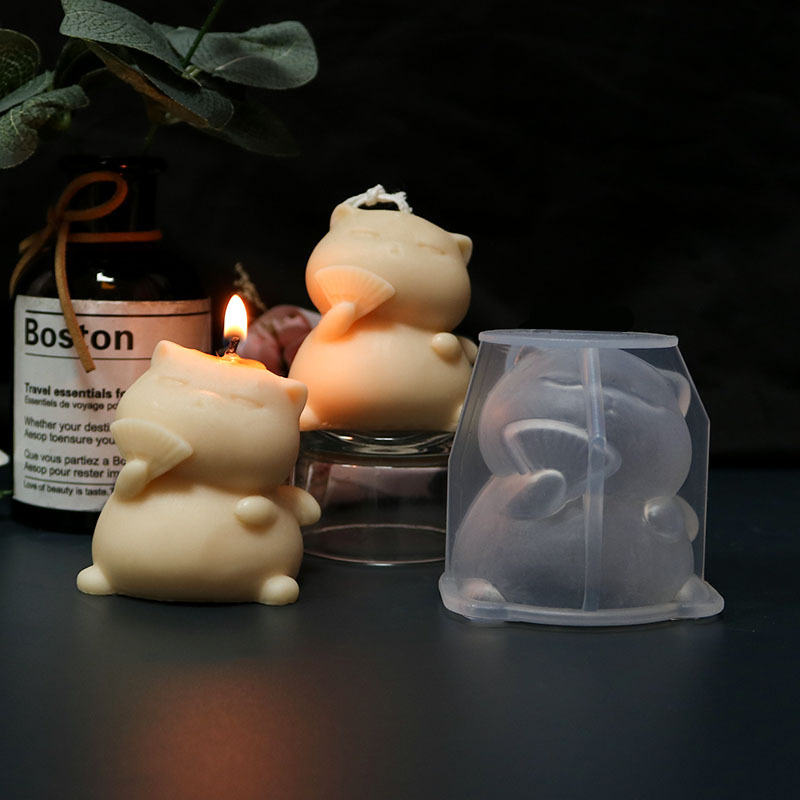Cute Fat Cat Silicone Candle M - Candle Making Fat recension och pris