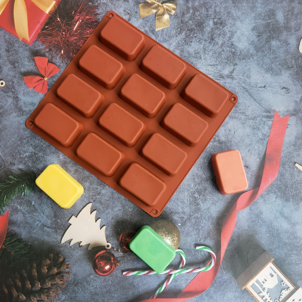 12 Cavity Square Silicone Soap - Candle Making Experience recension och pris