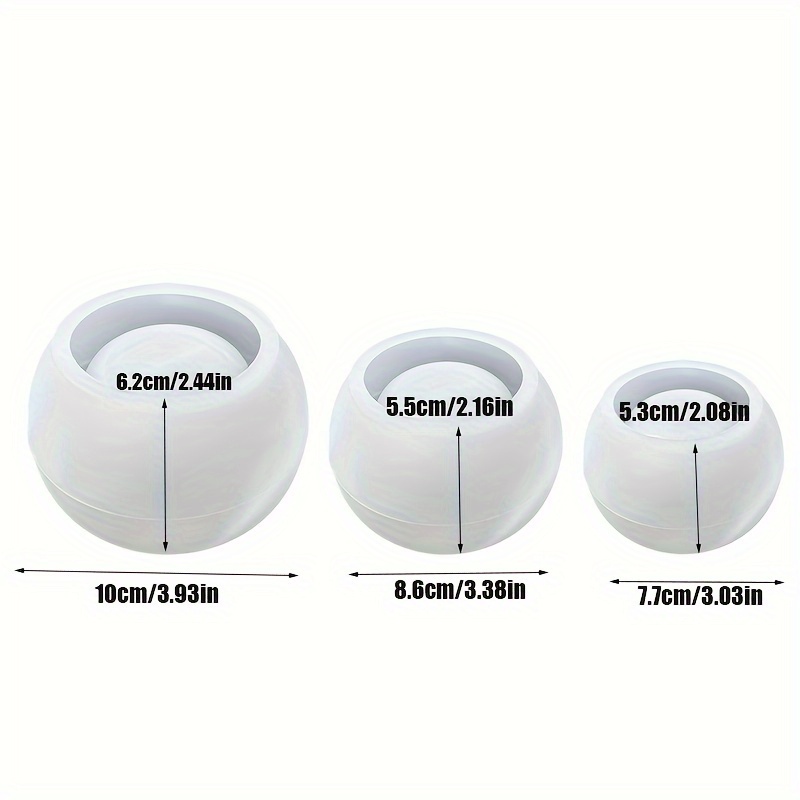 3pcs-Round Flower Pot Silicone - Candle Making Vessels recension och pris