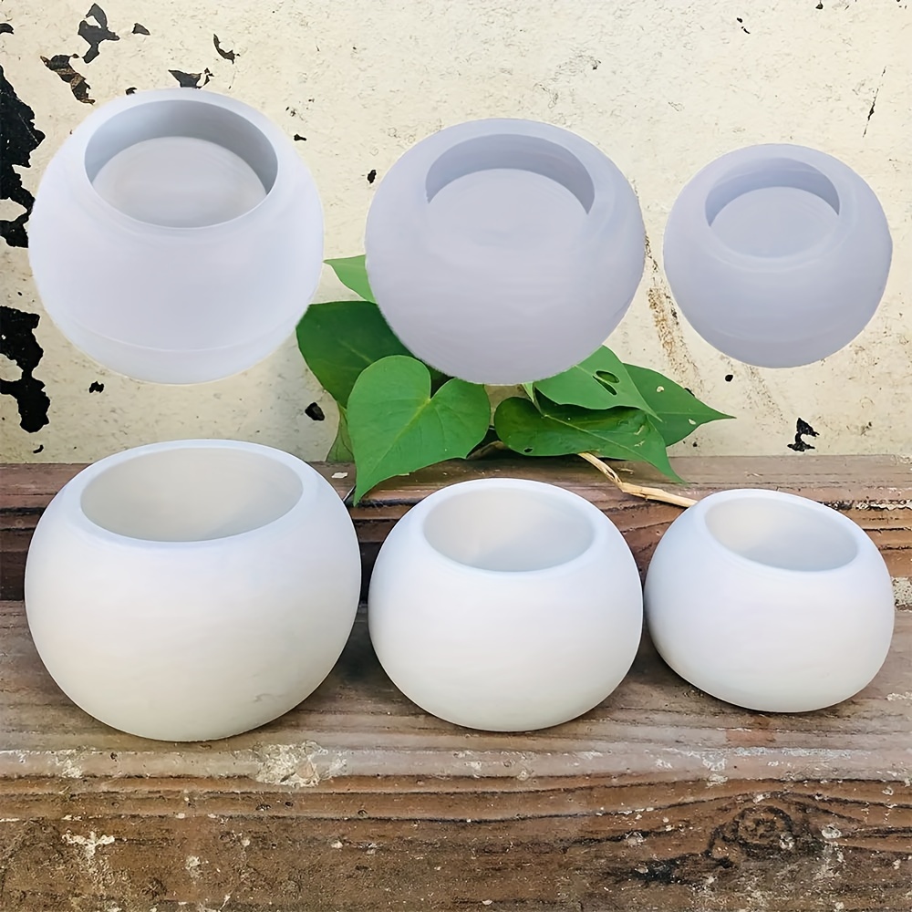 3pcs-Round Flower Pot Silicone - Candle Making Vessels recension och pris