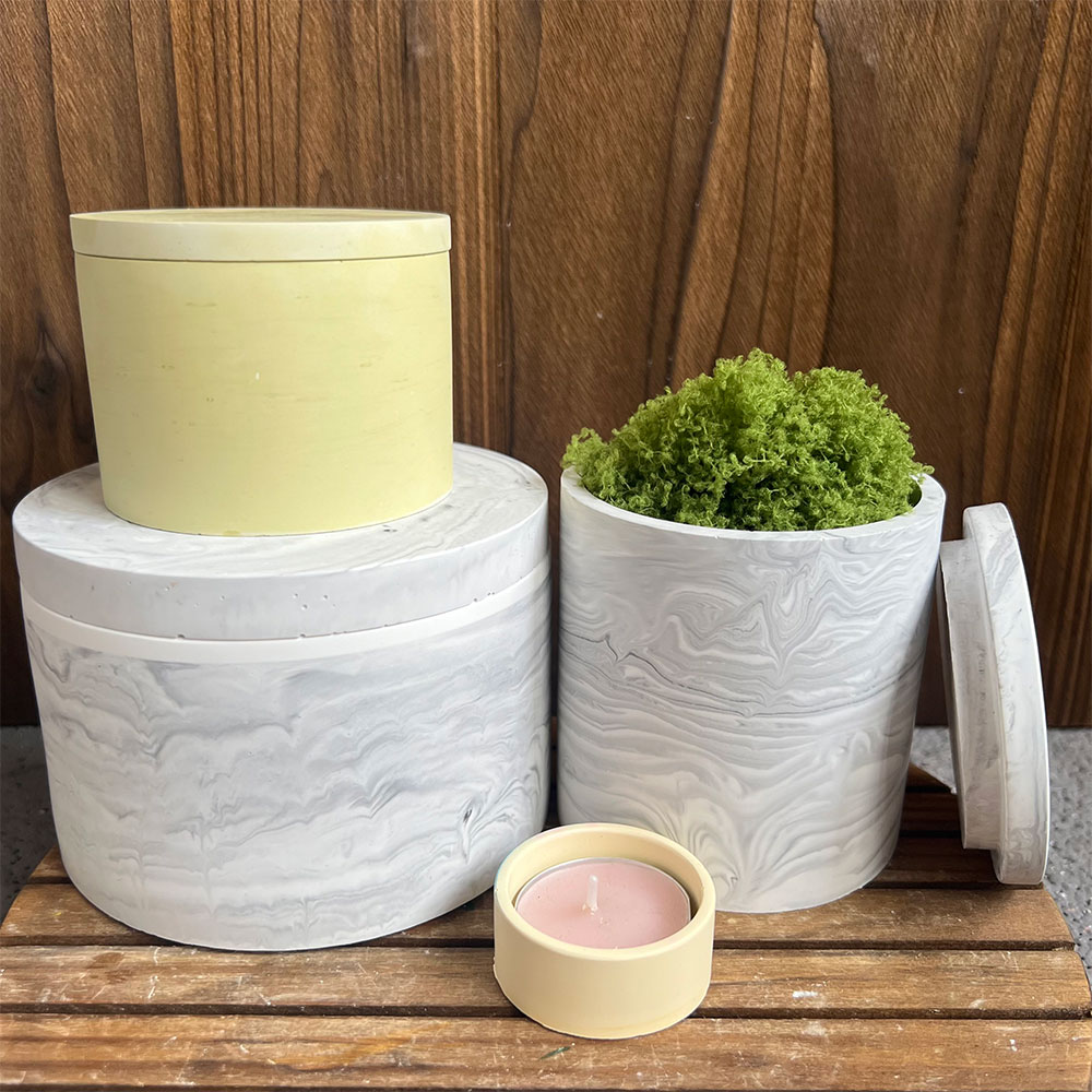 Round Cement Candle Canister S - Candle Making Vessels recension och pris