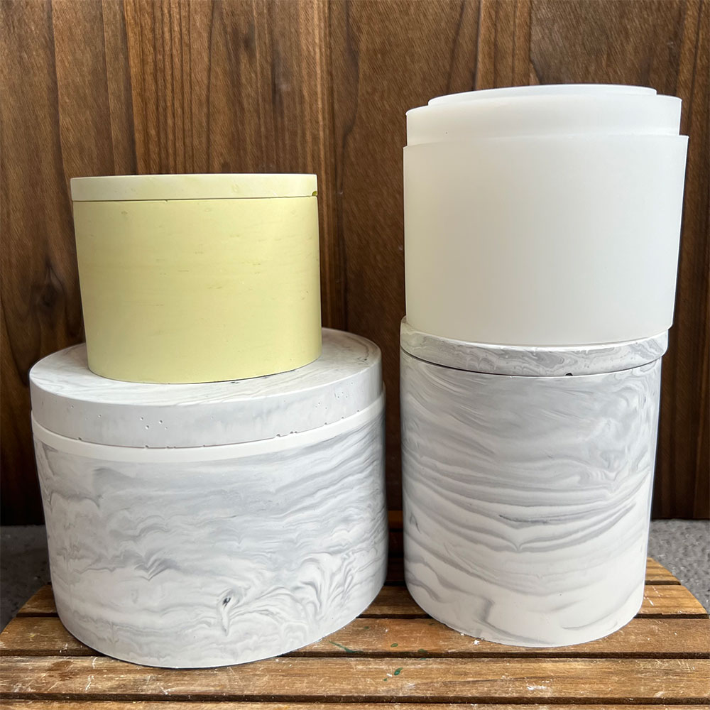 Round Cement Candle Canister S - Candle Making Vessels recension och pris